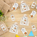 24 Sets Highland Cow Bottle Openers Baby Shower Favors, Boho Floral Highland Cattle Bottle Openers Keychains Thank You Tags Organza Bags for Holy Cow Farm Animals Party Decor Guest Gifts - Image 4