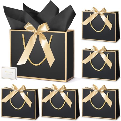 DOYIDE 30 Pcs Thank You Gift Bags with Tissue Paper & Handles, 9x7x3.1inch by DOYIDE