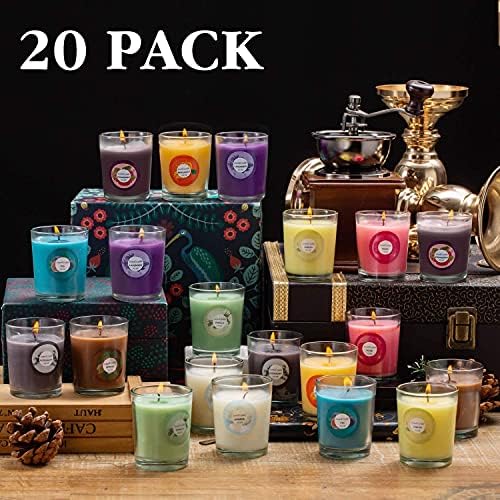 YOROXRG Scented Candles, Jasmine, Rose, Vanilla, Bergamot, fig, Lavender, Lemon, Spring,Strawberry, Rosemary, Aromatherapy Candles,Soy Wax Glass Jar Candle - 20 Pack - Image 6
