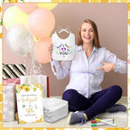 Panitay 100 Pcs White Baby Bodysuits Bibs Kit 25 Guests, Bee - Image 6