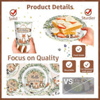 208Pcs Yingoto Woodland Baby Shower Decorations Tableware Set, Serves 25 - Image 5