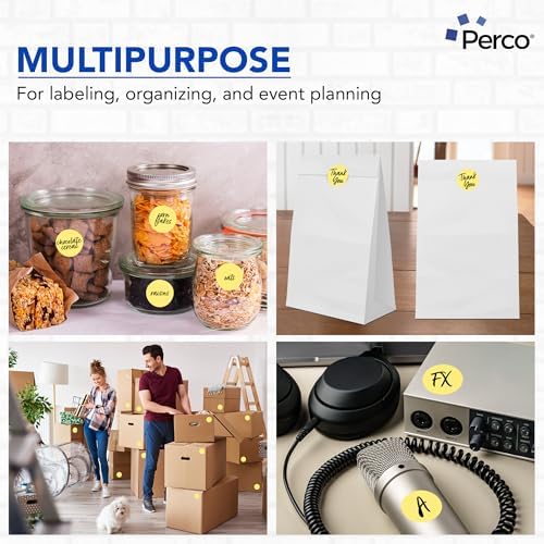 Perco Metallic Gold Perforated Round Circle Dot Sticker 2-Inch Labels — 10 Rolls, 5,000 Stickers - VIP, Reward & Premium Packaging Labels, High-End Branding - Made in USA - Image 3