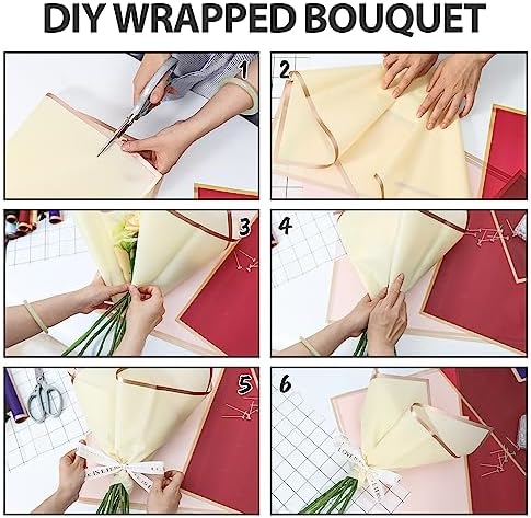 200 Sheet Flower Wrapping Paper-Waterproof Floral Bouquet Paper (10 Colors) - Image 6