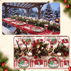 Honeydak 210 Pcs Christmas Plates and Napkins Party Supplies - Image 6