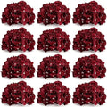 11.81 Inch Burgundy Hydrangea Flower Balls for Centerpieces by DIYDOFUN