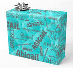 AOFUN Custom Name Gift Bags For Adults - Mens Birthday Wrapping Paper 3 Rolls 58" x 23" by Unknown