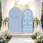 Blue Cielito Lindo Arch Backdrop Cover, HYMENEX 6ft and 7.2ft Mexican Arch Backdrop Cover for Cielito Lindo Party Decorations Mexican Talavera Wedding Bridal Baby Shower Party Supplies - Image 5
