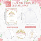 Ferreve 50 Sets Baby Shower Bottle Opener Favors Crown Charms, Fresh - Image 3