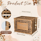 Personalized Wooden Card Box for Wedding, Bridal Shower, Engagement Party - Image 4