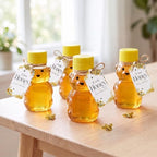 50 Pack Mini Honey Jars Party Favors, 2 Oz Plastic Small Bear Honey Bottles - Image 3