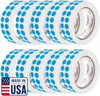 Perco Light Blue Perforated Round Circle Dot Sticker 1/2-Inch Labels — 10 Rolls, 30,000 Stickers - Baby Showers, Events for Info Labels, Soft Color Coding & Organization, Strong Adhesive - Made in USA by Perco