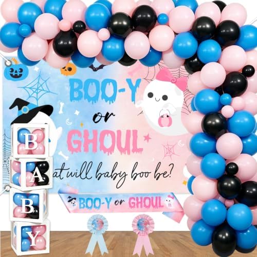 Halloween Gender Reveal Decorations Booy or Ghoul Party Kit by SHADOAMP