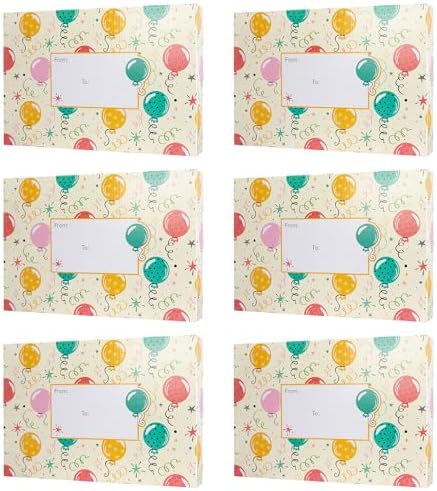 Decorative Shipping Boxes Decorated Gift Boxes For Mailing Birthday Gifts & Holiday Presents, 6 Pack of Everyday Shipping Boxes, Multiple Sizes and Designs, Celebrate Balloons, Large - Image 6