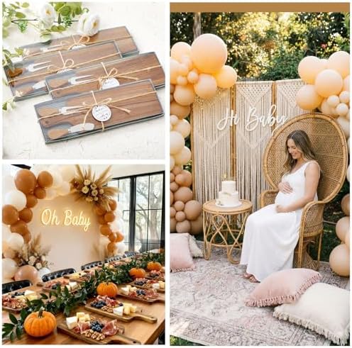 Ziliny 6 Sets Baby Shower Game Prizes Cheese Board Gift Sets, Acacia Color - Image 5