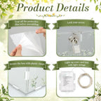 Junkin Acrylic Wedding Card Box with Lock, Clear Large Money Envelope Box - Image 3