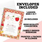 Amanda Creation Custom Baby Shower Invites Apple Baby Shower Invitation 20 5x7 Custom Personalized Apple Theme Invites With Envelopes - Image 6