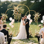 3 Pack Metal Arch Backdrop Stand(7.2 ft, 6.6 ft, 6 ft) Balloon Arbor Frame - Image 4