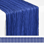 30 Pack Royal Blue Cheesecloth Table Runner 17x108 Inches Boho Home Decor by Showgeous