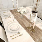 12 Pack Nude Cheesecloth Table Runner 35x120 Inch, Boho Light Brown Cheese Cloth Table Runner Long Tan Gauze Runner for Wedding Party Bridal Baby Shower Holiday Table Decor - Image 2