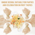 Cupuamon 100 Pack Cheesecloth Napkins 20x20 Inch Dinner Table Napkins Boho Washable Rustic Gauze Napkins Bulk for Wedding Bridal Baby Shower Party Decor (Ivory) - Image 7