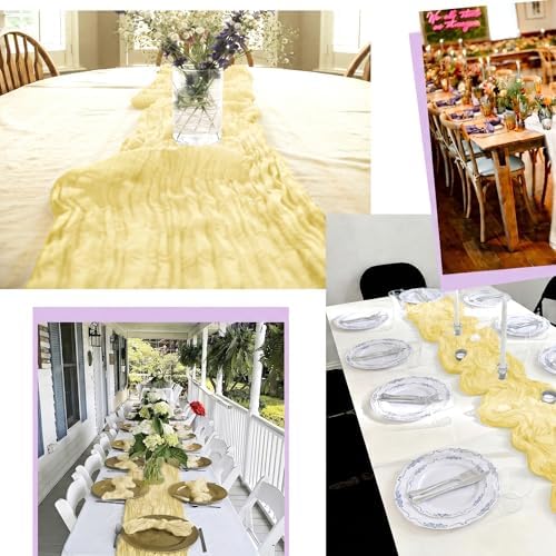 24 Pack Yellow Table Runner 10Ft Cheesecloth Table Runner - Image 5