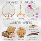 Wedding Guest Book Alternative Drop Box Frame, Wooden Maple Tree & Leaves - Image 6