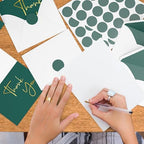 VNS Creations Thank You Cards With Envelopes - 100 Pack 4 x 6 Blank - Green - Image 6