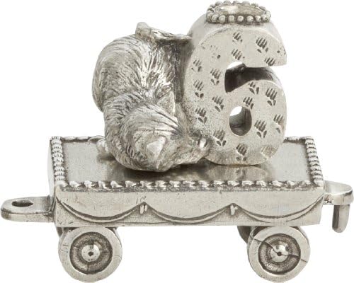 DANFORTH – Birthday Train Candleholder (6- Kitten) – Handcasted Pewter Birthday Party Decorations - Made in USA by DANFORTH