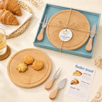 6 Set Bridal Baby Shower Cheese Prizes Wooden Serving Round Board - Image 3