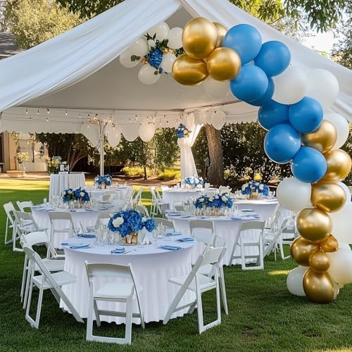 4 pk White Round Spandex Tablecloth for 60in Tables, Wrinkle Free Stretchy 120inch Fitted 5FT Table Cloths Round Table Covers with Skirt for Wedding Party Dining Banquet Events - Image 4
