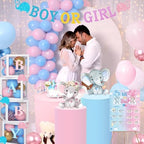 164pcs Gender Reveal Decorations, Gender Reveal Supplies Kit, Baby Boxes Gender Reveal Balloon Decorations Kit, Pink and Blue Elephant Gender Reveal Decorations, Boy or Girl Decorations Kit - Image 7