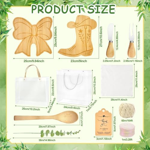 50Pcs Boots or Bows Gender Reveal Decor Western Baby Shower Prizes for Game - Image 2