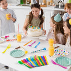 Kochorie 300 Pieces Rainbow Plastic Silverware Disposable Colorful Utensils - Image 6