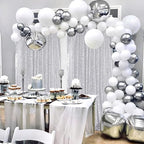 Silver Glitter Sequin Backdrop Curtains 6ftx8ft Photo Drapes - Image 7