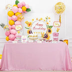 Sequin Tablecloth Pink Party Table Cloth 90x156inch Rectangle Glitter Cover by QueenDream