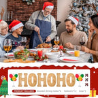 6PCS Bamboo Christmas Decorations Letters Charcuterie Board Box-(with 14 Balloons and Bow) HOHOHO Charcuterie Letters Fillable Food Christmas Party Supplies Table Decoration Food Tray Platter - Image 4