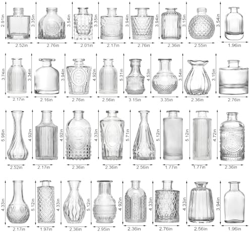 Arme Glass Bud vases in Bulk，Small Glass Flower Vase for Centerpieces 45Pcs - Image 3