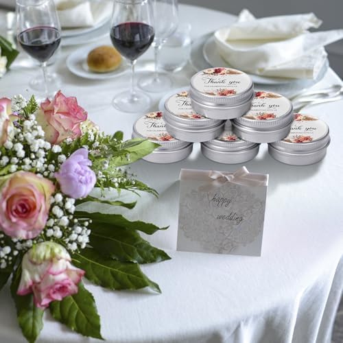 MTLEE 50 Pcs Wedding Candles Gift Favors for Guests 1 Oz, Dahlia Flowers - Image 6