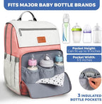 PILLANI Baby Diaper Bag Backpack - Toddler Backpack - Baby Bag for Girls & Boys, Large Waterproof Diaper Backpack - Diaper Bags with Changing Pad, Best Baby Shower Gifts - Stylish Pink Cute Diaper Bag - Image 3
