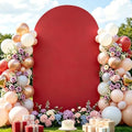 Red Arch Cover for Christmas 7.2FT Arch Backdrop Cover by SOMUAUY