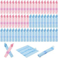 60Pack Pre Rolled Gender Reveal Cutlery Set with Napkins, Pink & Blue Disposable Plastic Silverware for Baby Shower, Birthday Party, Boy or Girl Reveal Party, Pre Wrapped Utensils Tableware by conglow