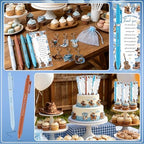 36 Sets Cowboy Baby Shower Gifts for Guest Western Baby Shower Party Favors A Little Cowboy is On the Way Ballpoint Pens Keychains Favors and Greeting Cards Bulk Gender Reveal Souvenirs Prize Game - Image 6
