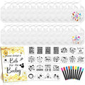 Newwiee 55 Pcs White Baby Bibs DIY Bib Decorating Design by Newwiee