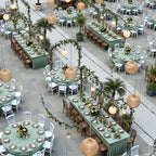 6 Pack Sage Green Spandex Round Tablecloths for 72 inch Table, Wrinkle Free Stretchy 132inch Fitted 6ft Round Table Cover Cloths with Skirt for Wedding Party Dining Banquet - Image 7