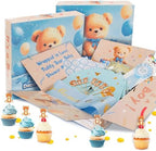 Party Spot！Bear Baby Shower Decorations Boy,80 pcs Balloons,4 Wood Grain Blocks with Letter,"We can bearly wait" Backdrop,Banner,Tablecloth,Balloon Pump, Blue Brown Bear Theme - Image 7