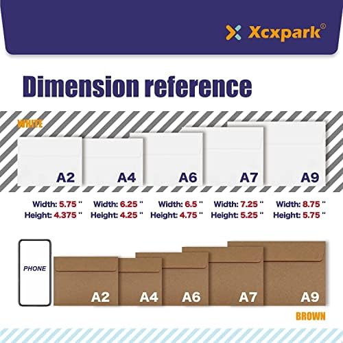 Xxcxpark 250 Qty Printable A9 Invitation Envelopes 5.75 x 8.75 Cards, Self Seal 120GSM Brown Paper Envelopes for Invitations, Papers, Photos, Documents, Wedding, Baby Shower, Easy to Seal and Peel - Image 3