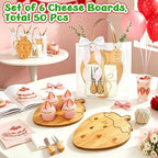 50 Pcs Strawberry Party Decorations Gifts Set Berry Baby Shower Favors for Guests Wooden Cheese Boards with Forks Towels Sweet One Berry First Birthday Prizes for Game Winner Baby Girls Party Supplies - Image 2