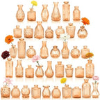 Glass Bud Vases in Bulk Small Mini Amber Vase for Flowers 40pc by PXDSDXJJWEDDING%EF%BC%86HOMEDECOR