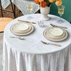 GLORY SEASON Velvet Tablecloth Luxurious Solid Rectangle Table Cloth,Oblong Retro Farmhouse Ruffle Tablecloths Washable Table Cover for Party Wedding Baby Shower Kitchen Dinning Tabletop Decoration - Image 3