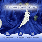 Royal Blue Boho Cheesecloth Table Runner 12 Pack 17x108 Inch Sheer Gauze - Image 4